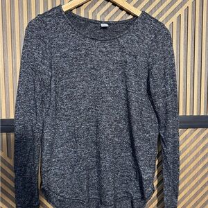 Old Navy Dark Heather Gray Long Sleeve Crewneck Top